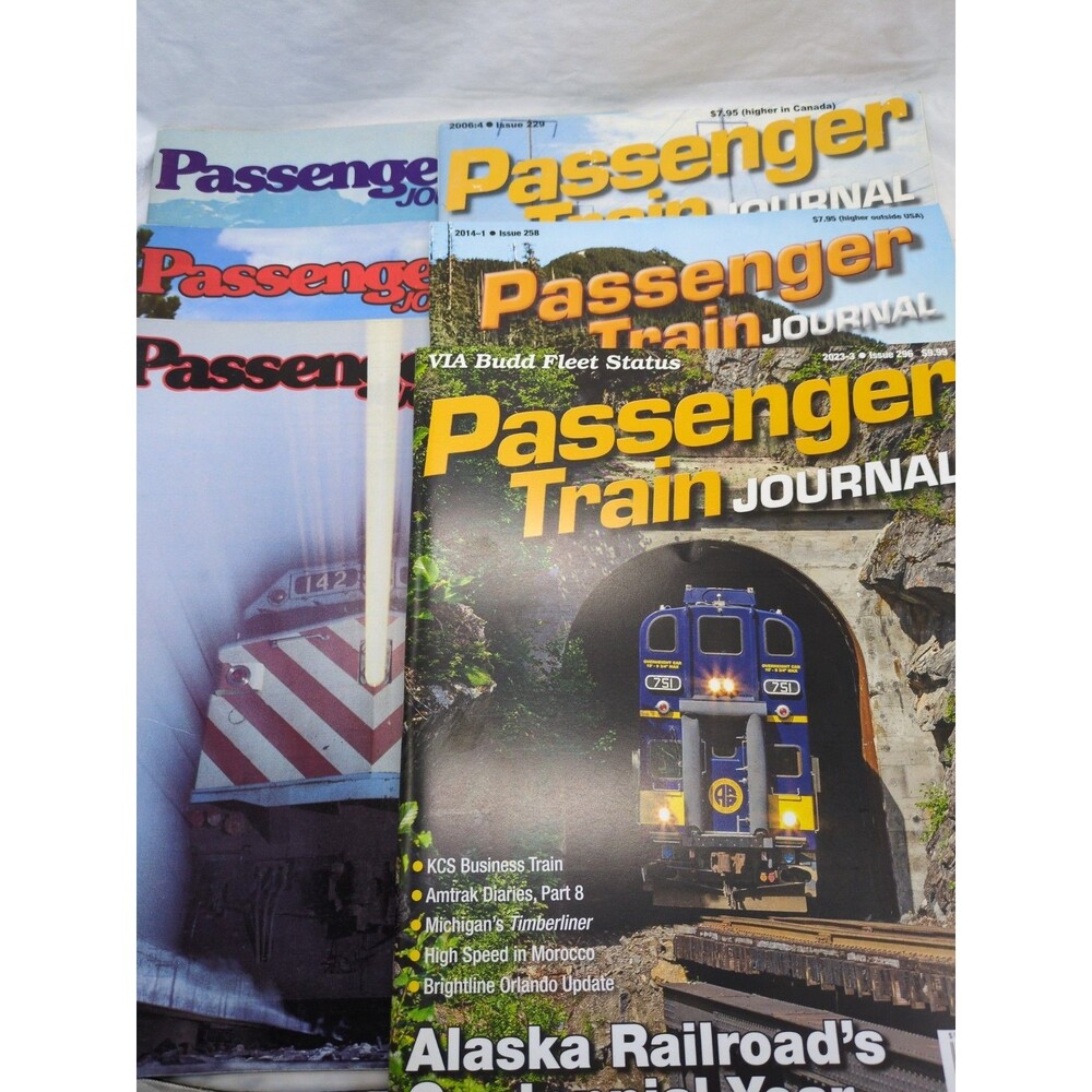 (6) Passenger Train Journal Magazines